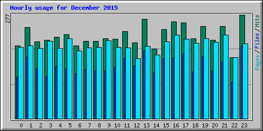 Hourly usage for December 2015
