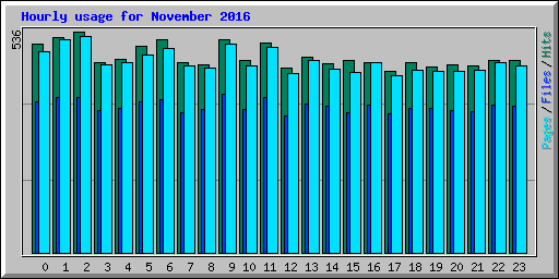 Hourly usage for November 2016