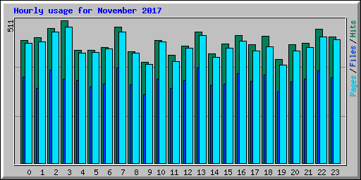 Hourly usage for November 2017