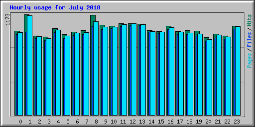 Hourly usage for July 2018