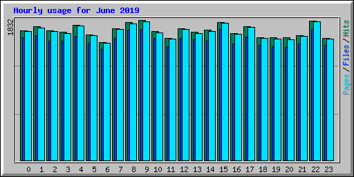 Hourly usage for June 2019