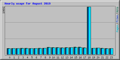 Hourly usage for August 2019