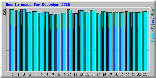 Hourly usage for December 2019