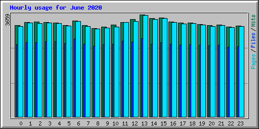 Hourly usage for June 2020