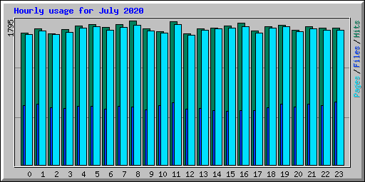 Hourly usage for July 2020