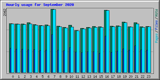 Hourly usage for September 2020