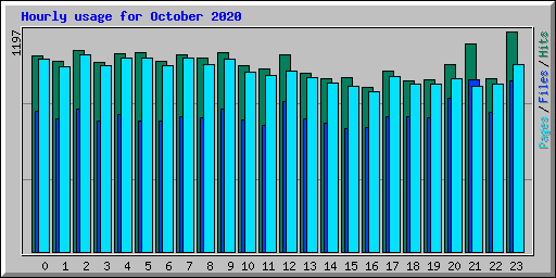 Hourly usage for October 2020