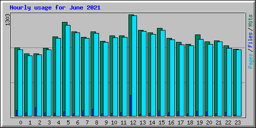 Hourly usage for June 2021