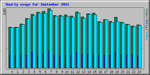 Hourly usage for September 2021