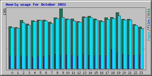 Hourly usage for October 2021