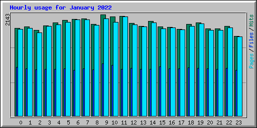 Hourly usage for January 2022