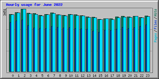 Hourly usage for June 2022