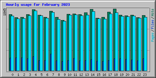 Hourly usage for February 2023
