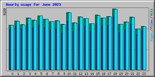 Hourly usage for June 2023