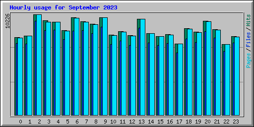 Hourly usage for September 2023