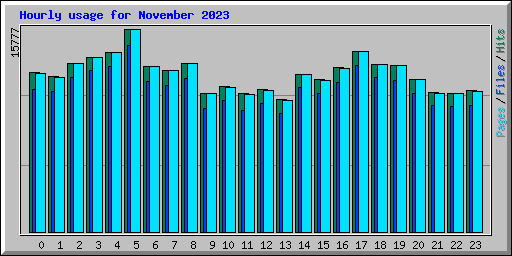 Hourly usage for November 2023