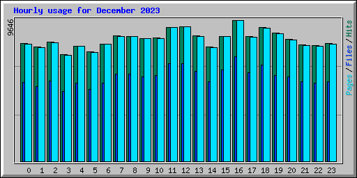 Hourly usage for December 2023