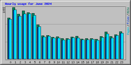 Hourly usage for June 2024