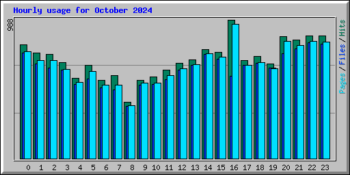 Hourly usage for October 2024