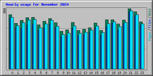 Hourly usage for November 2024