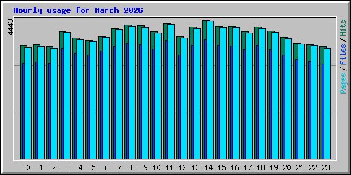 Hourly usage for March 2026